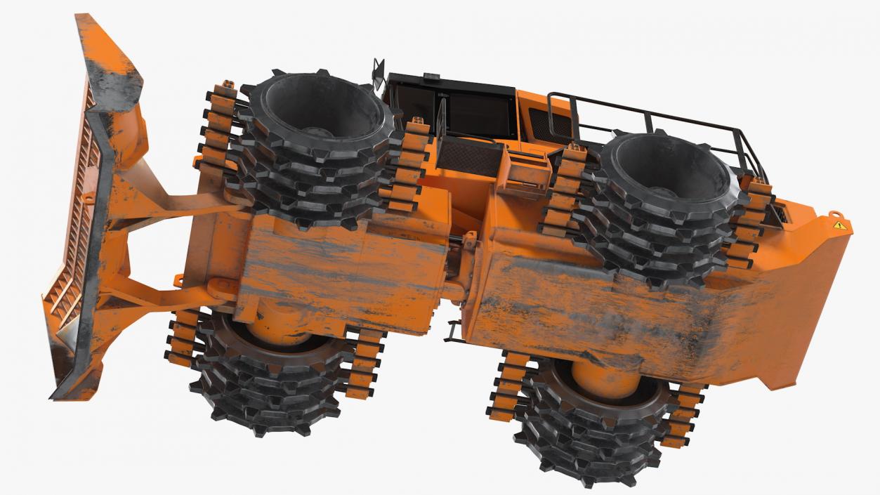 3D model Landfill Waste Compactor Dusty