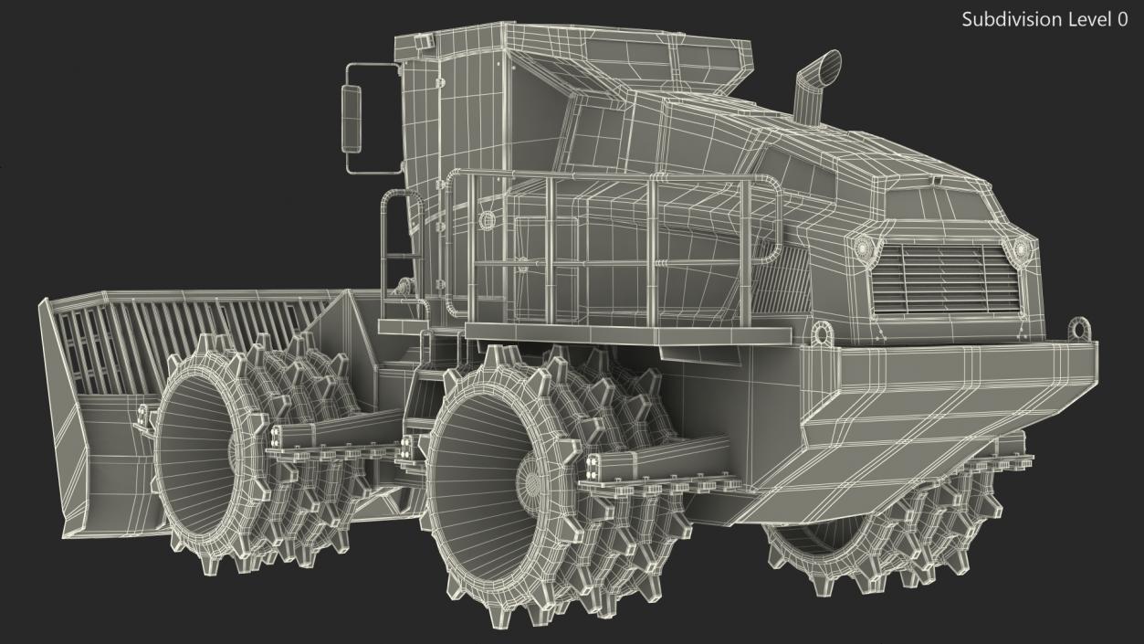 3D model Landfill Waste Compactor Dusty