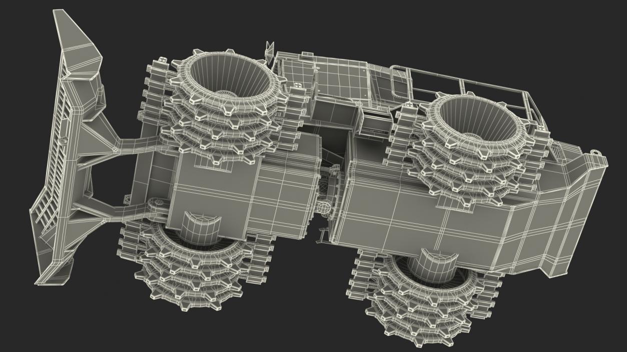 3D model Landfill Waste Compactor Dusty