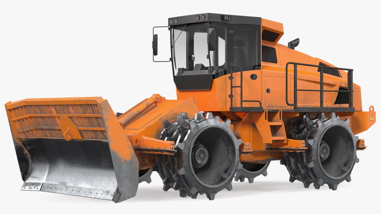 3D model Landfill Waste Compactor Dusty