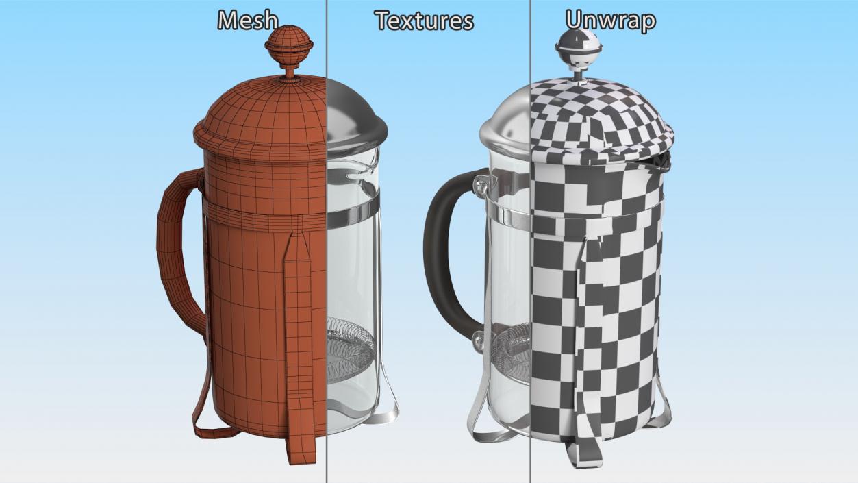 3D model French Press Coffee Maker