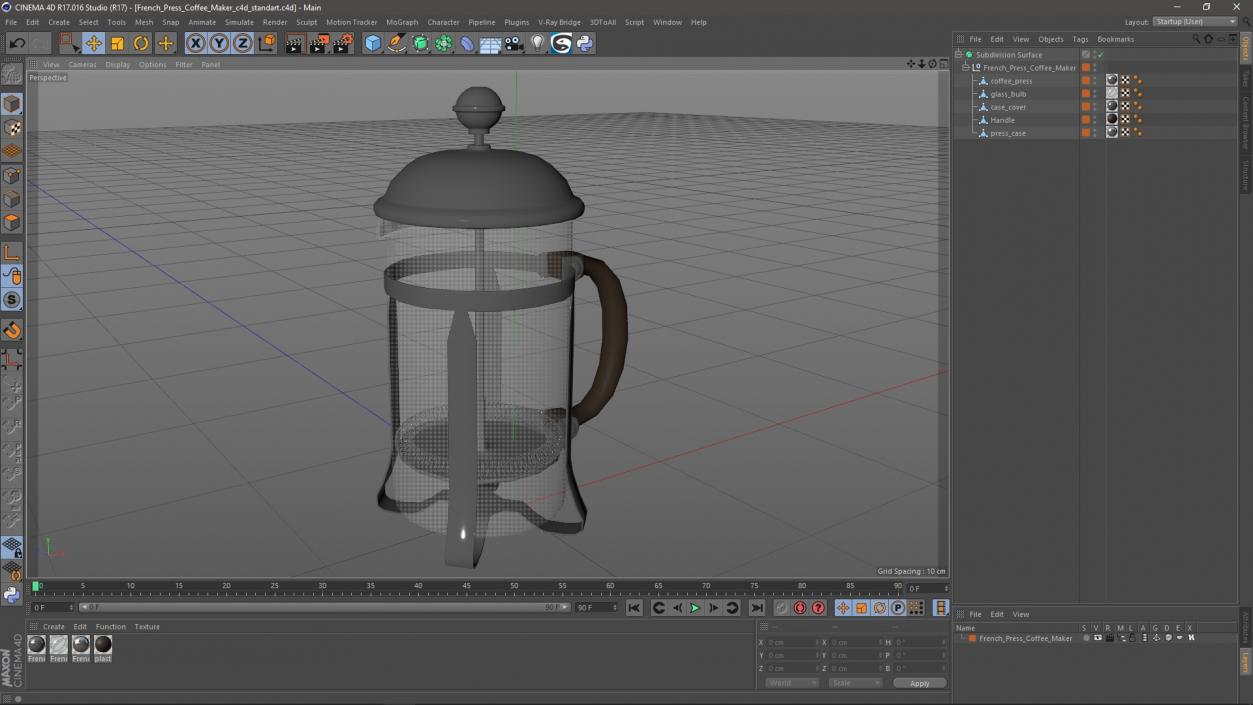 3D model French Press Coffee Maker