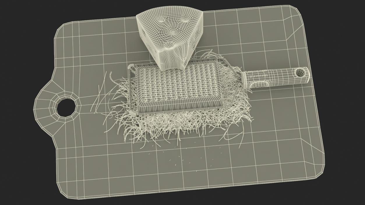 3D model Grated Cheese with Grater