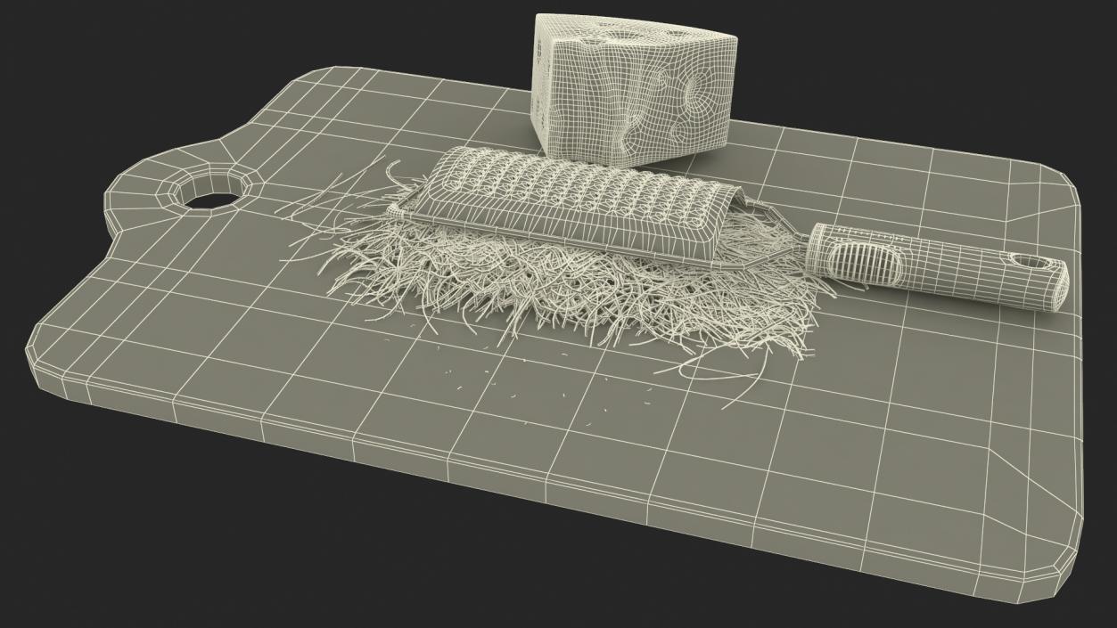 3D model Grated Cheese with Grater