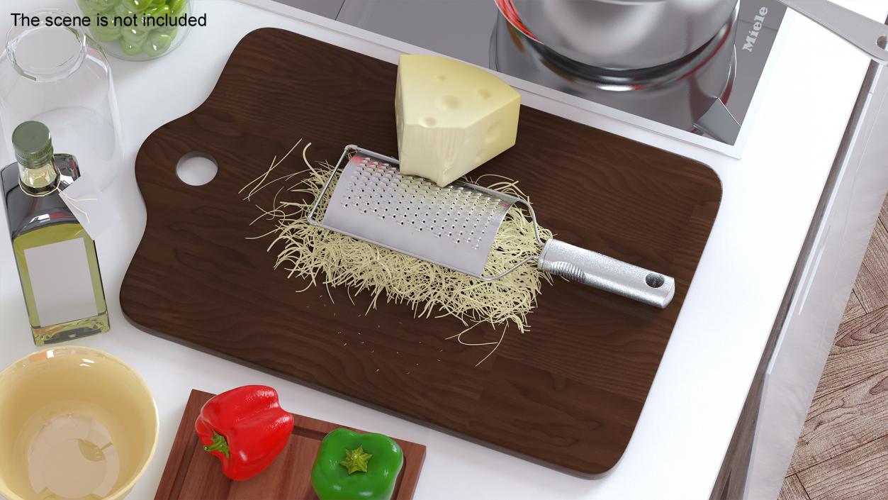 3D model Grated Cheese with Grater