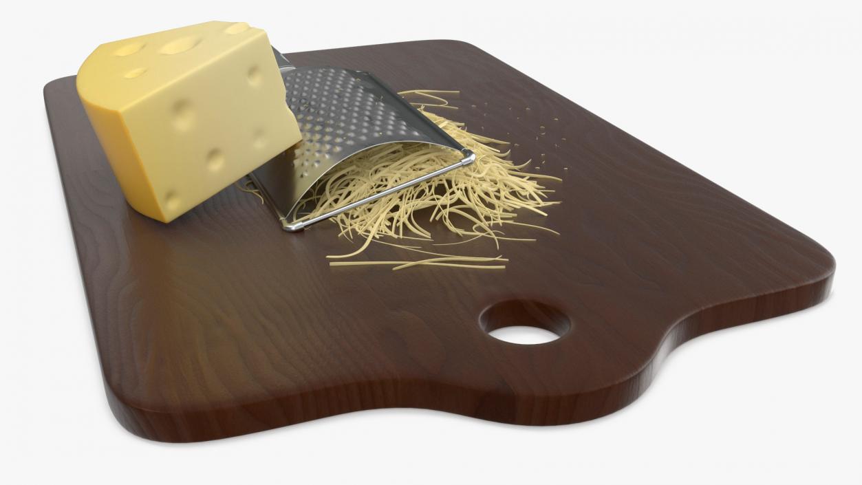 3D model Grated Cheese with Grater