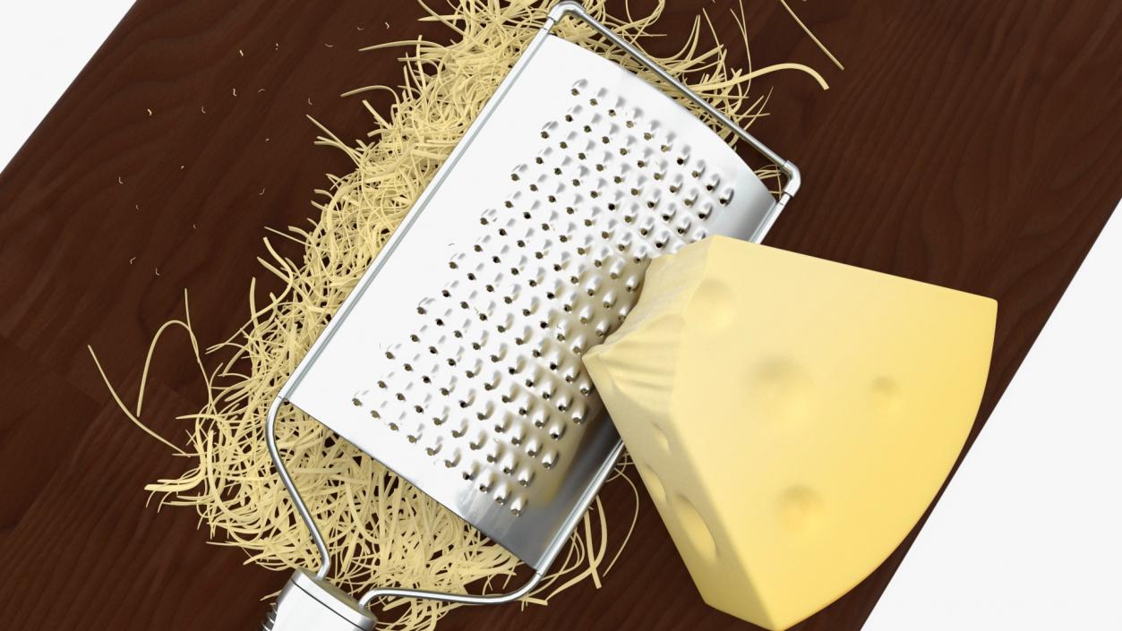 3D model Grated Cheese with Grater