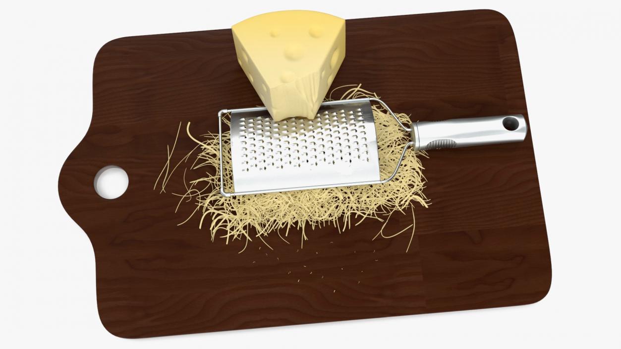 3D model Grated Cheese with Grater