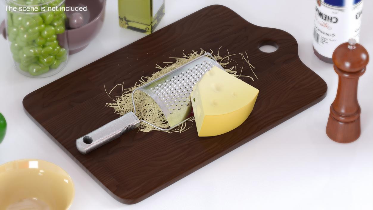 3D model Grated Cheese with Grater