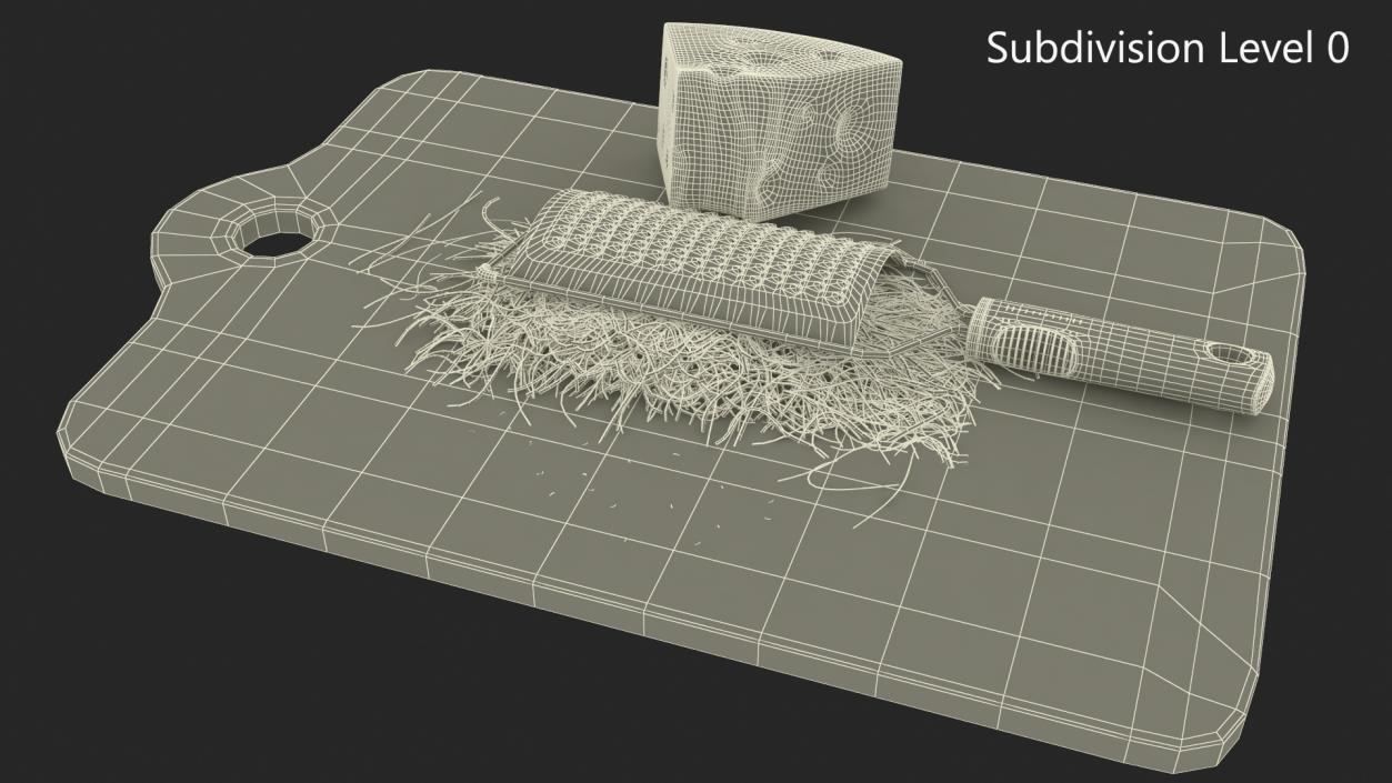 3D model Grated Cheese with Grater