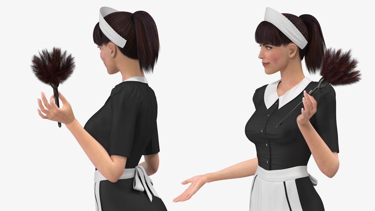 3D Housekeeping Maid in Uniform model