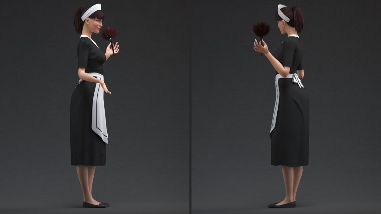 3D Housekeeping Maid in Uniform model