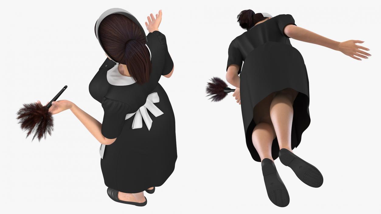 3D Housekeeping Maid in Uniform model