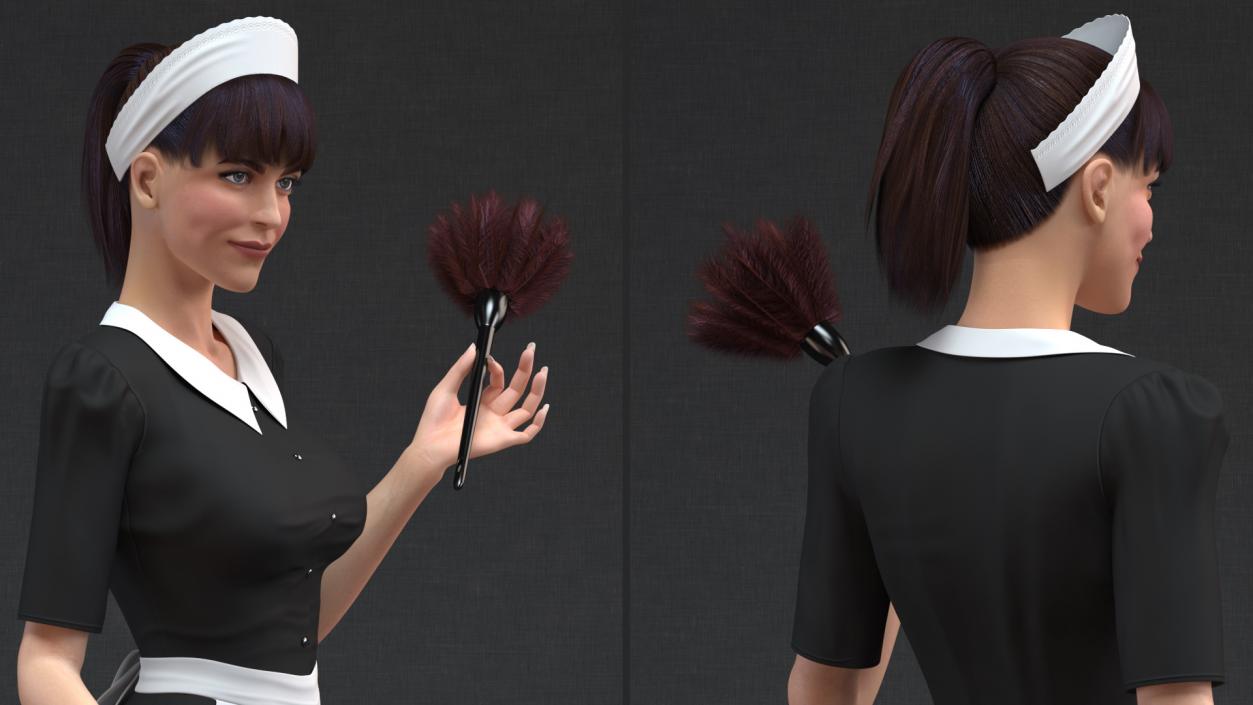 3D Housekeeping Maid in Uniform model