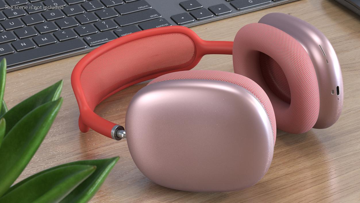 AirPods Max Headphones Pink 3D