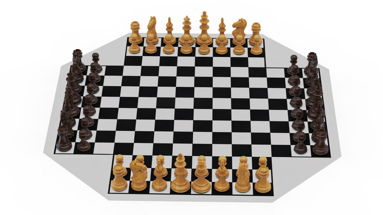 Chess for 4 Players 3D model