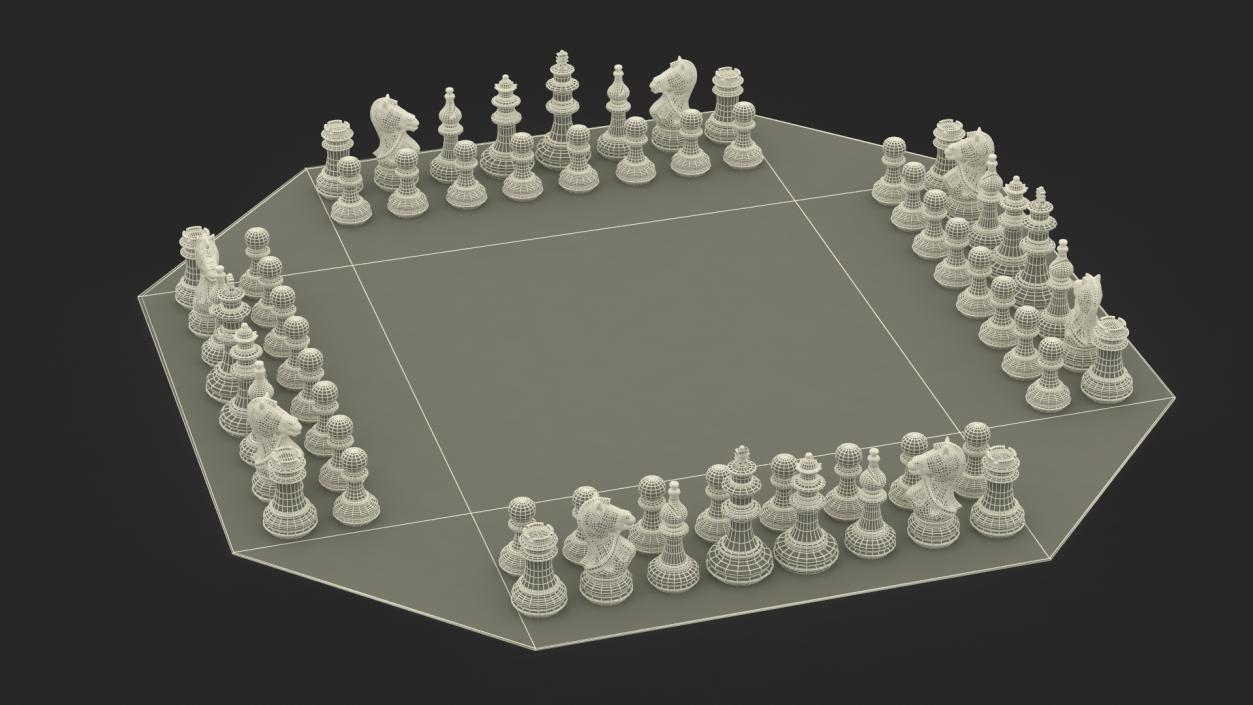 Chess for 4 Players 3D model