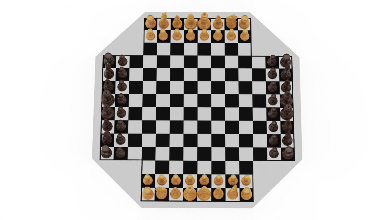 Chess for 4 Players 3D model