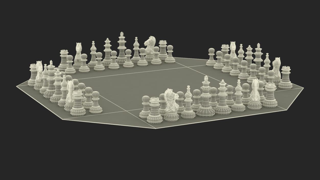 Chess for 4 Players 3D model