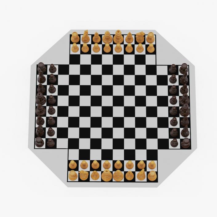 Chess for 4 Players 3D model