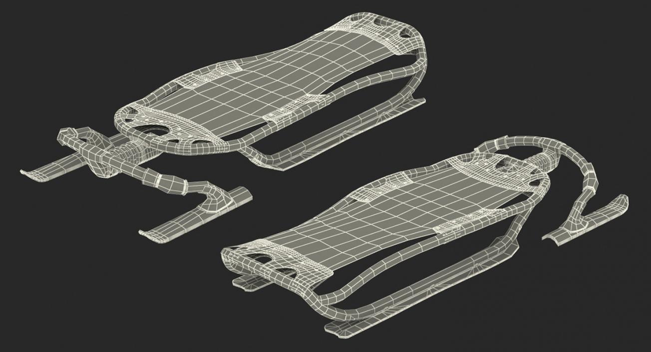 3D Snow Sleds Collection 3 model