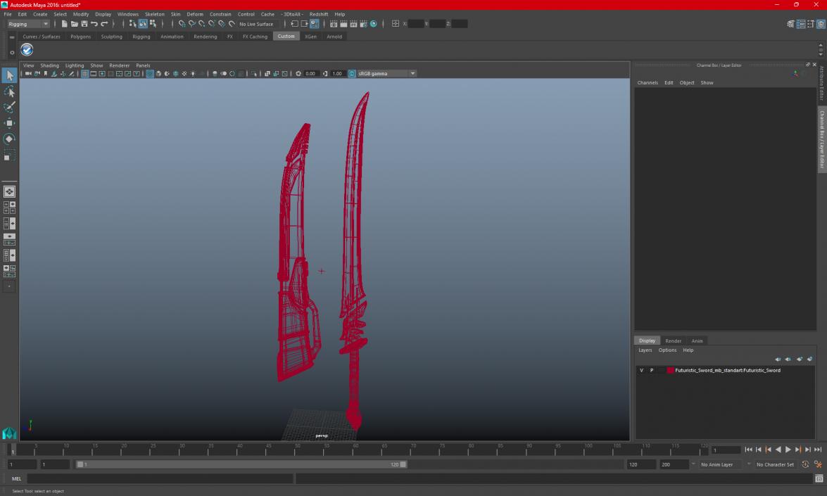 3D Futuristic Sword