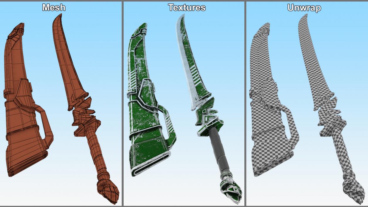 3D Futuristic Sword