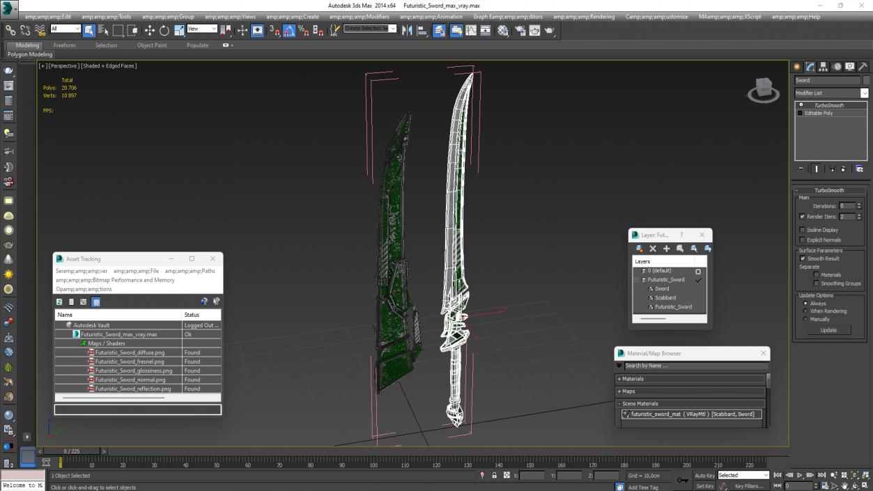 3D Futuristic Sword