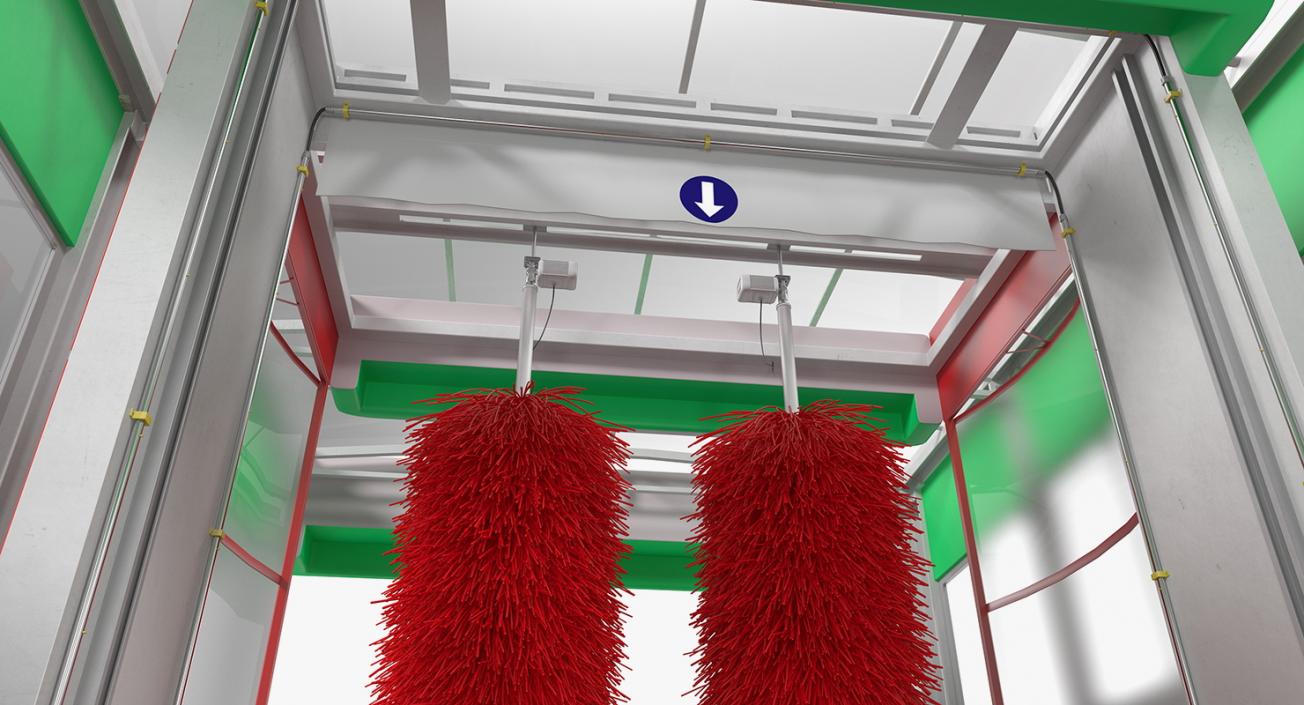 Automatic Vehicle Wash System Generic Rigged 3D model