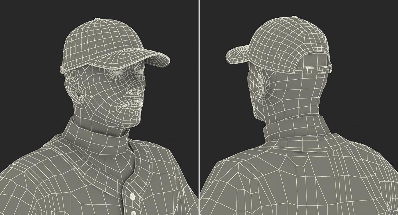 3D Baseball Player Rigged Twins model