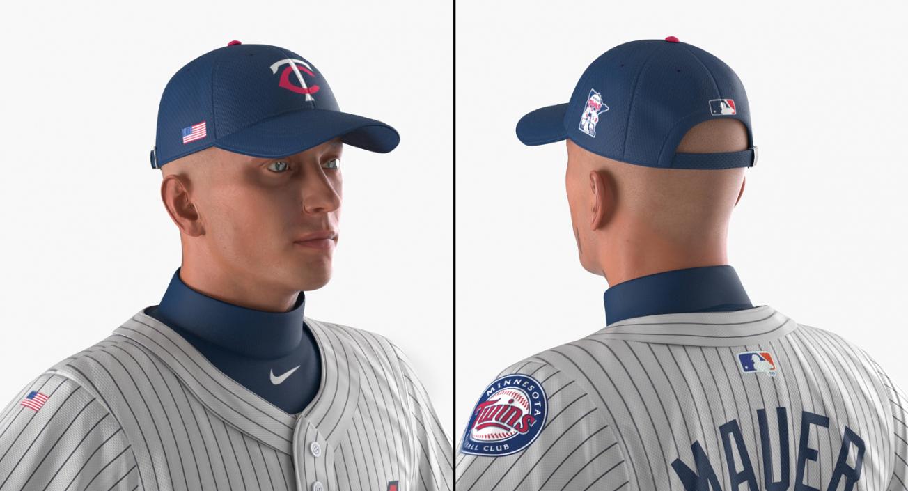 3D Baseball Player Rigged Twins model