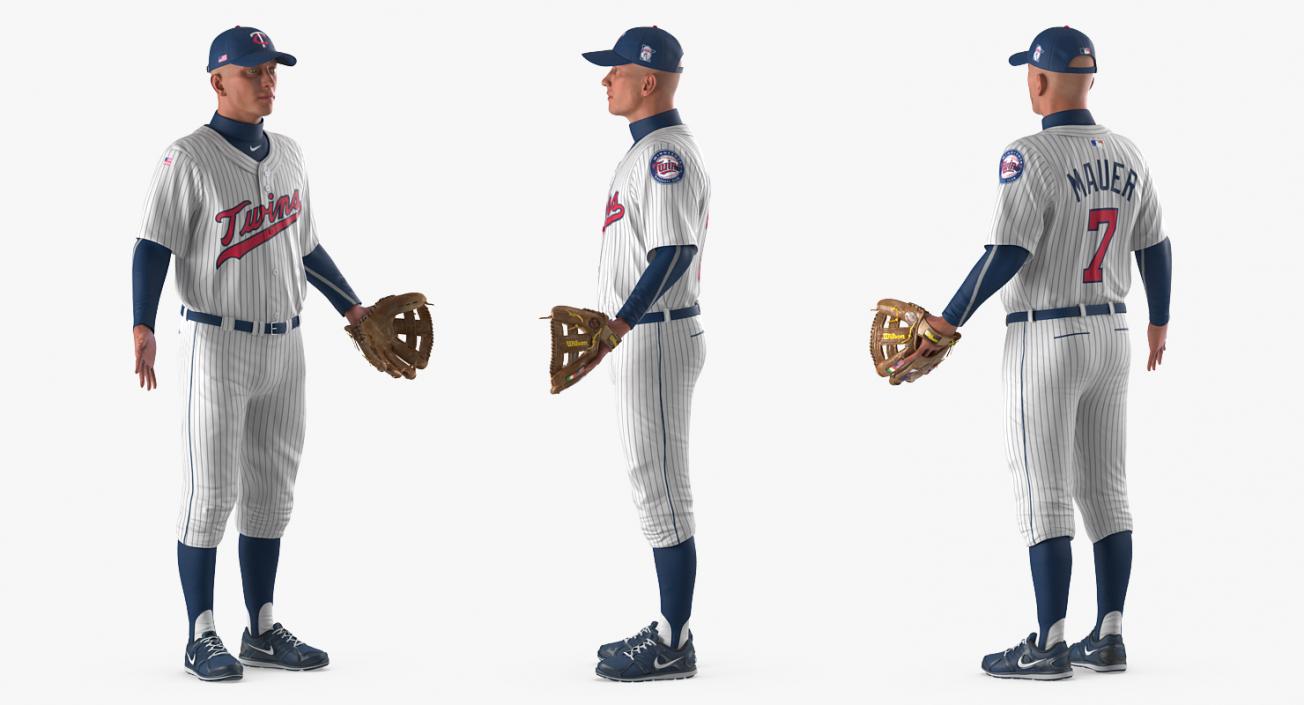 3D Baseball Player Rigged Twins model