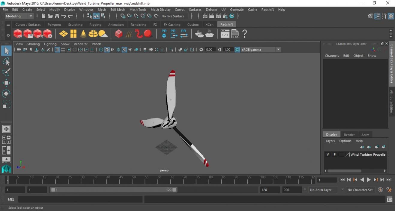 Wind Turbine Propeller 3D