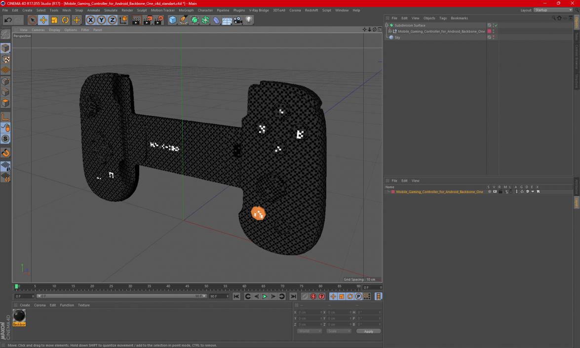 Mobile Gaming Controller for Android Backbone One 3D model