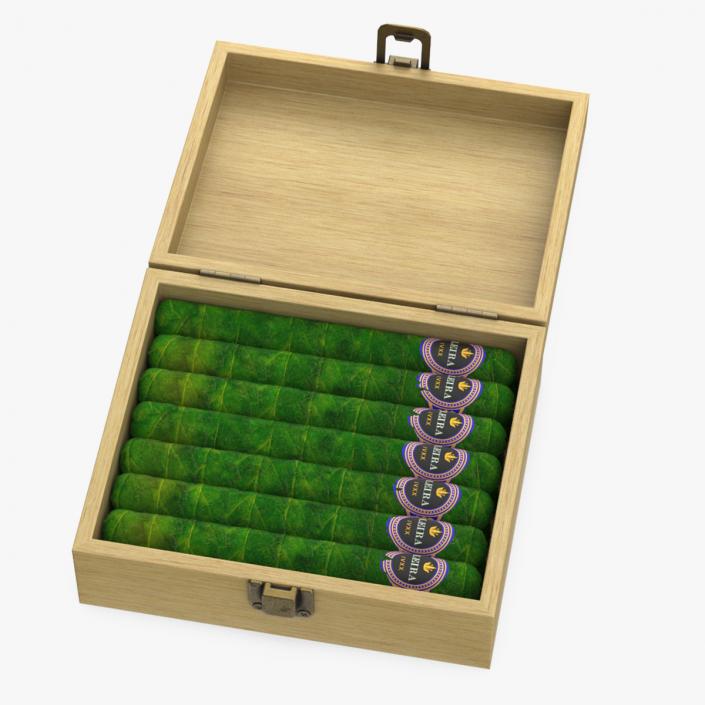 3D Box of Leira Long Cannabis Cigars Open model