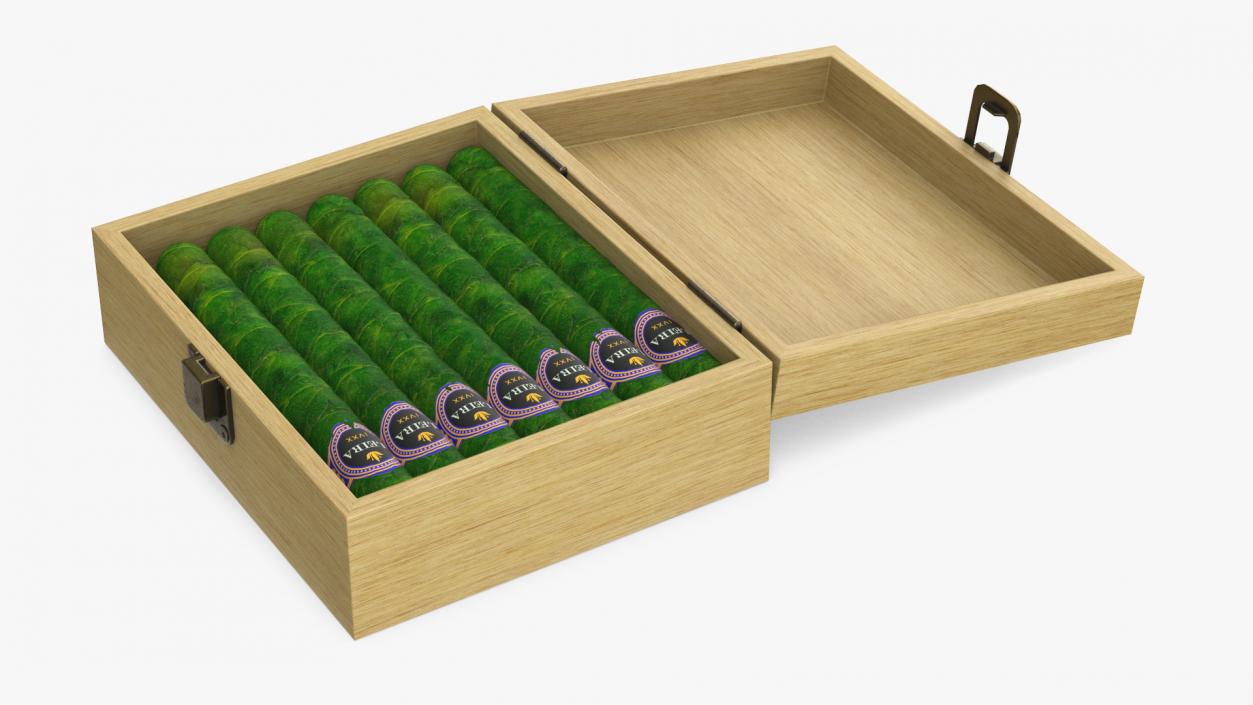 3D Box of Leira Long Cannabis Cigars Open model