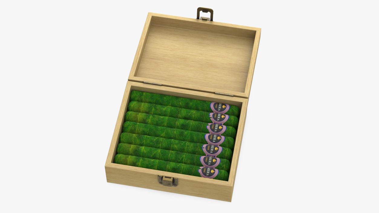 3D Box of Leira Long Cannabis Cigars Open model