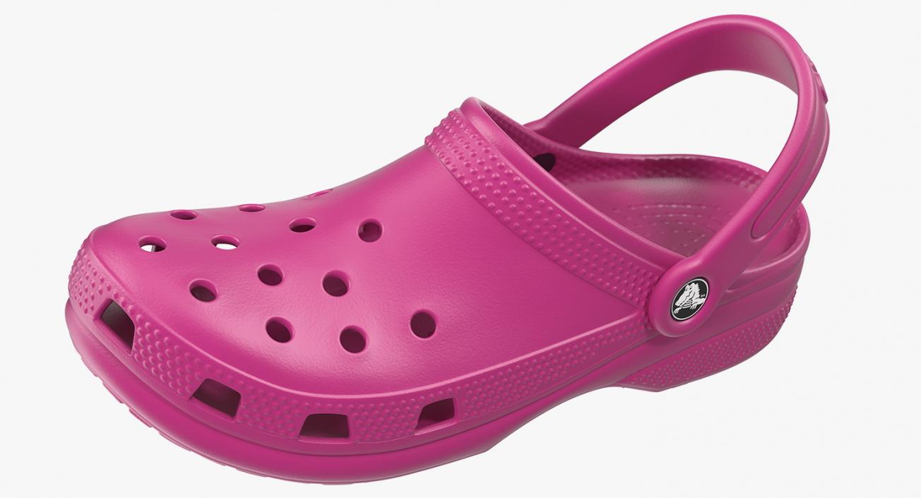 3D Classic Crocs Pink model