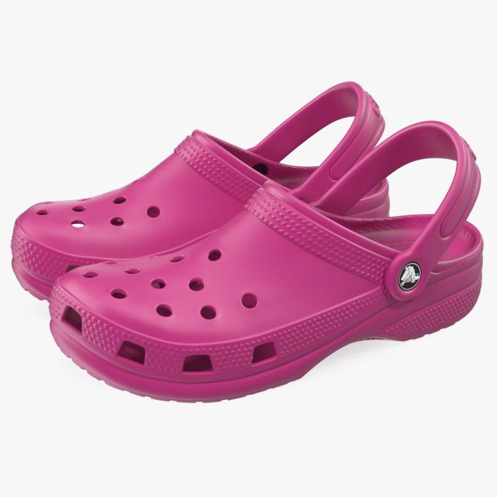 3D Classic Crocs Pink model