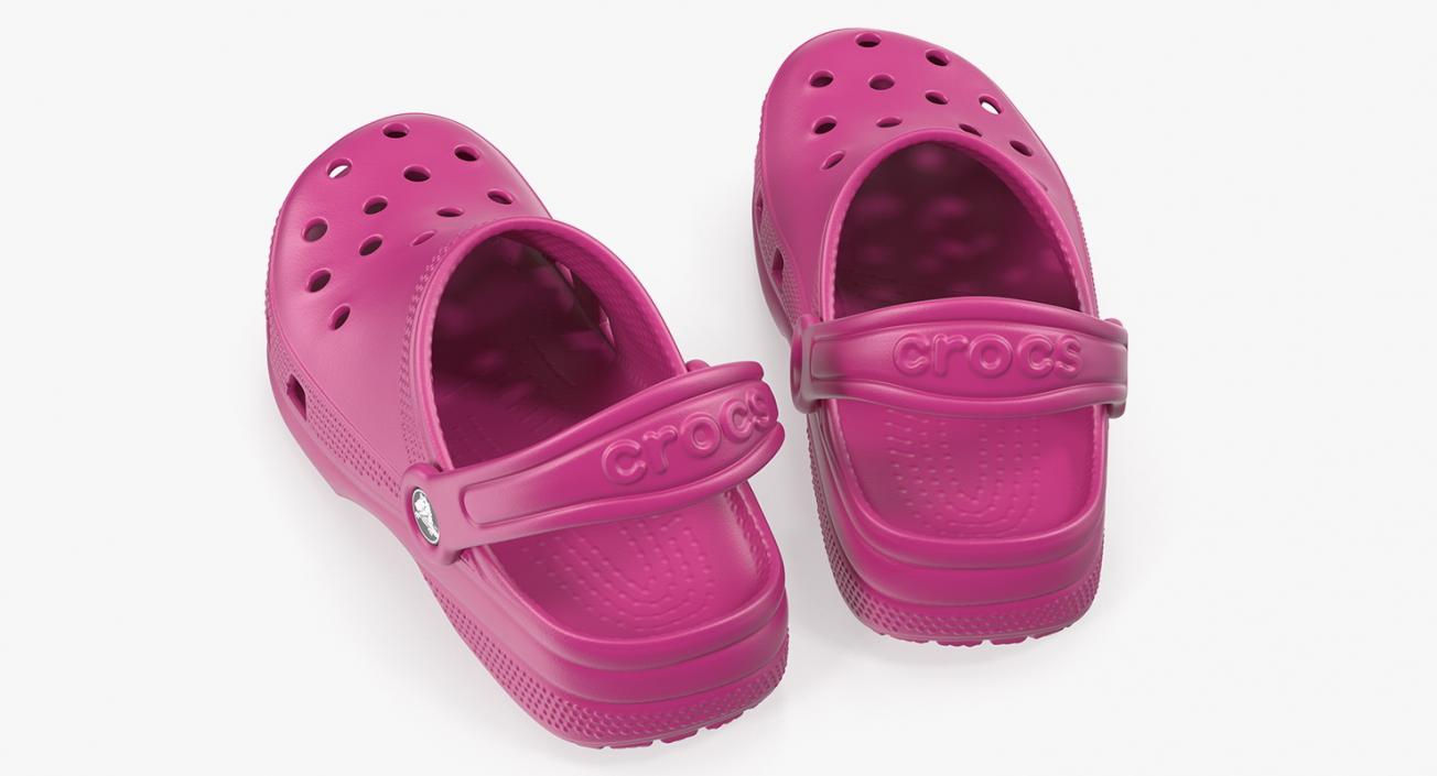 3D Classic Crocs Pink model