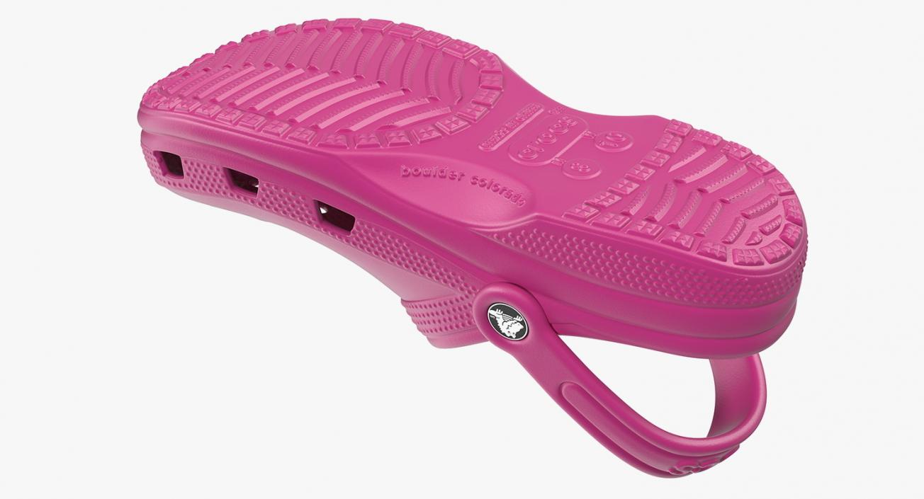 3D Classic Crocs Pink model