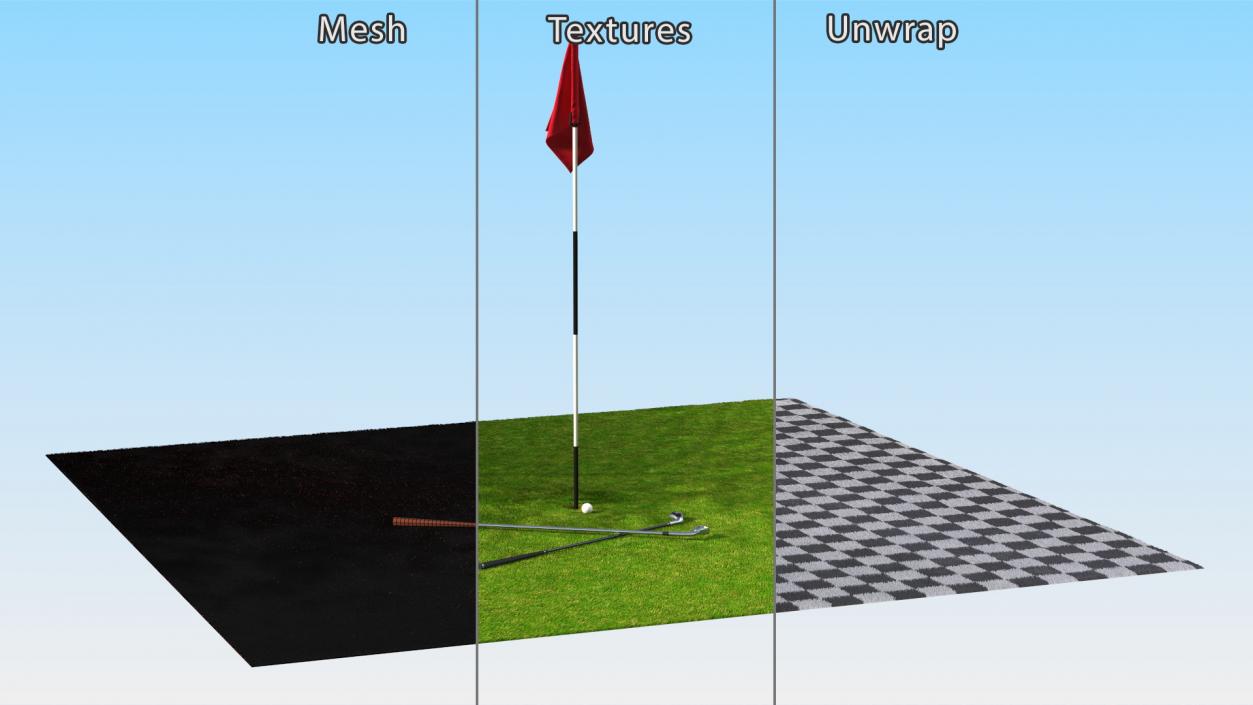 Golf Hole Sport Fur 3D model