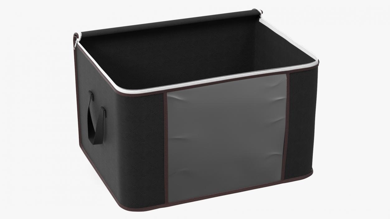 3D model Closet Container with Window Black Empty Open