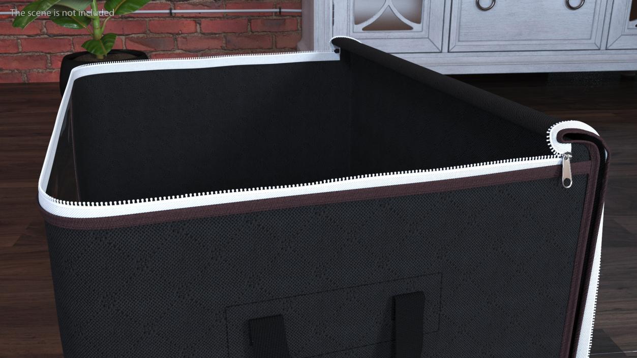 3D model Closet Container with Window Black Empty Open