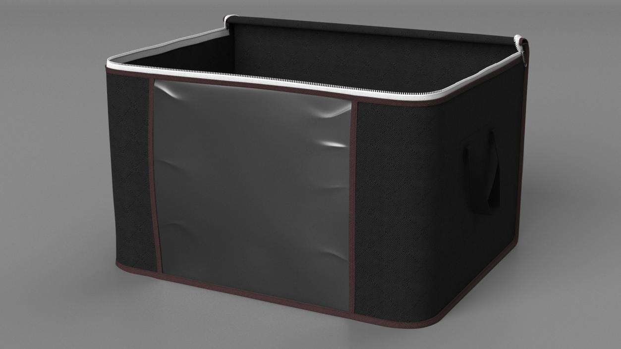 3D model Closet Container with Window Black Empty Open