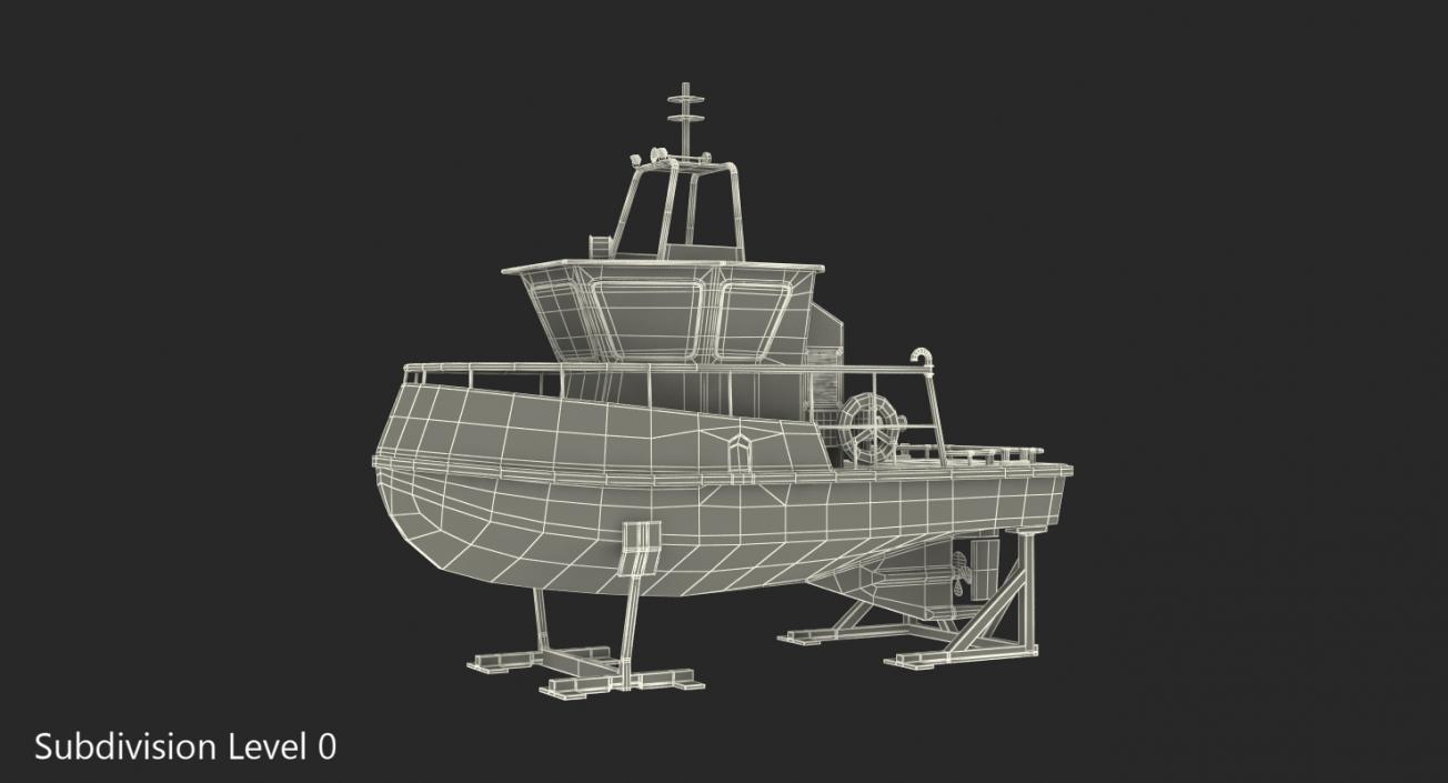 Boat on Stands 3D model