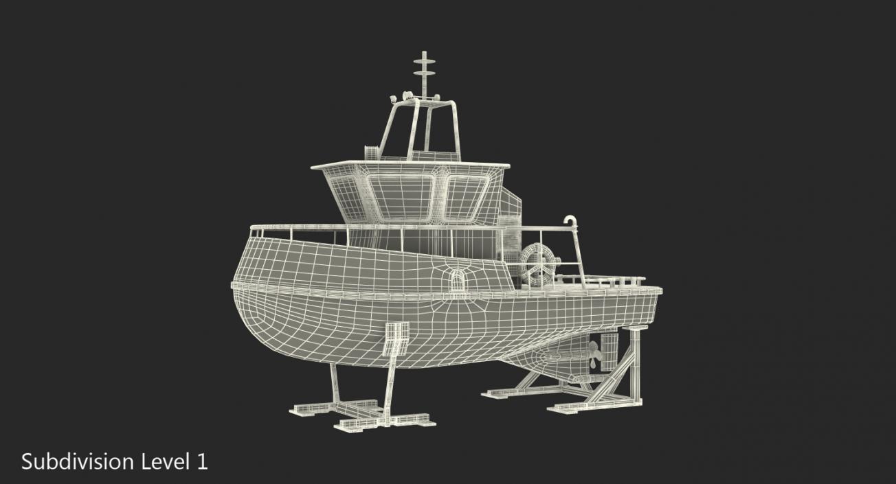 Boat on Stands 3D model