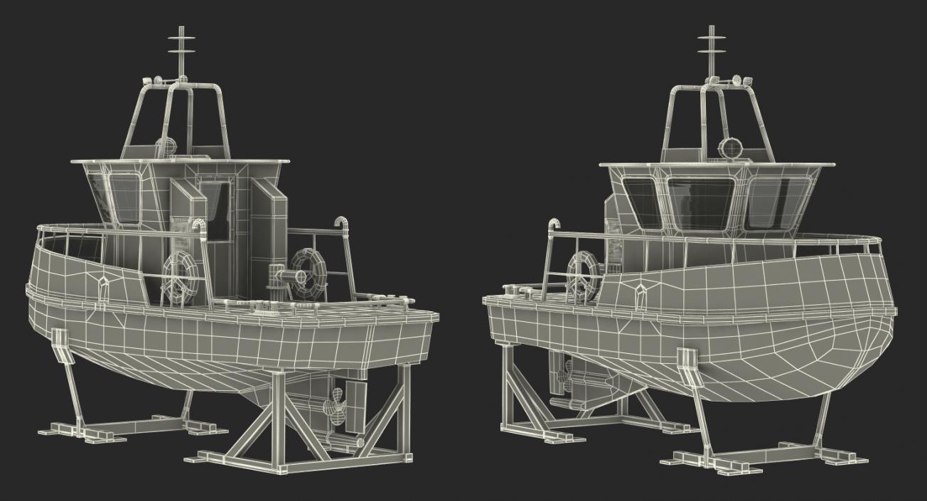 Boat on Stands 3D model