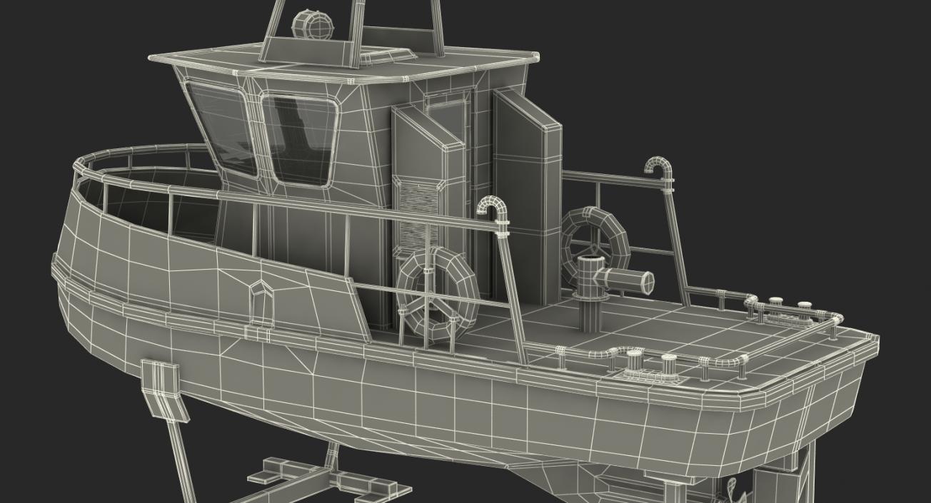 Boat on Stands 3D model