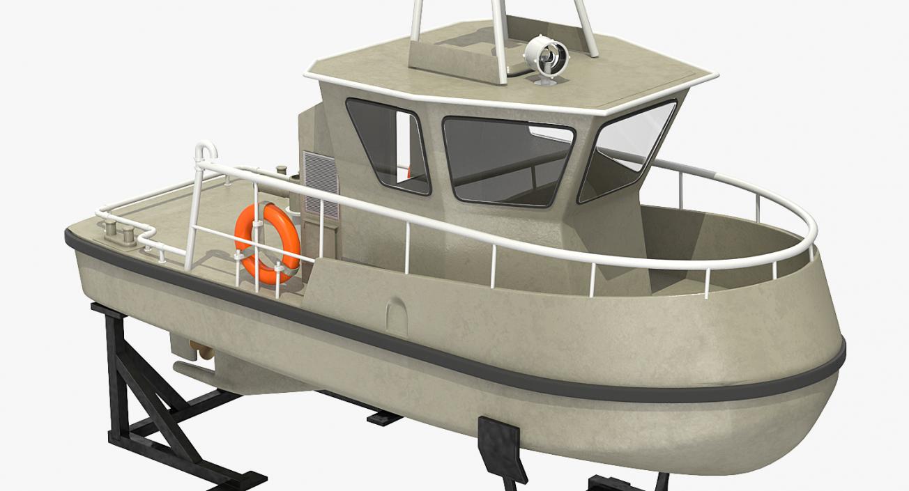 Boat on Stands 3D model